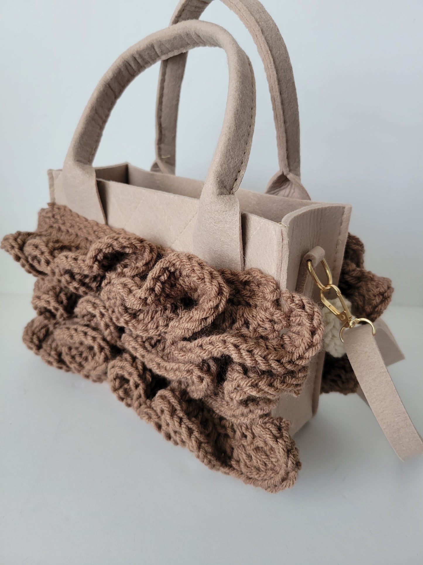 Imani | Taupe Mix Ruffle Felt Ava
