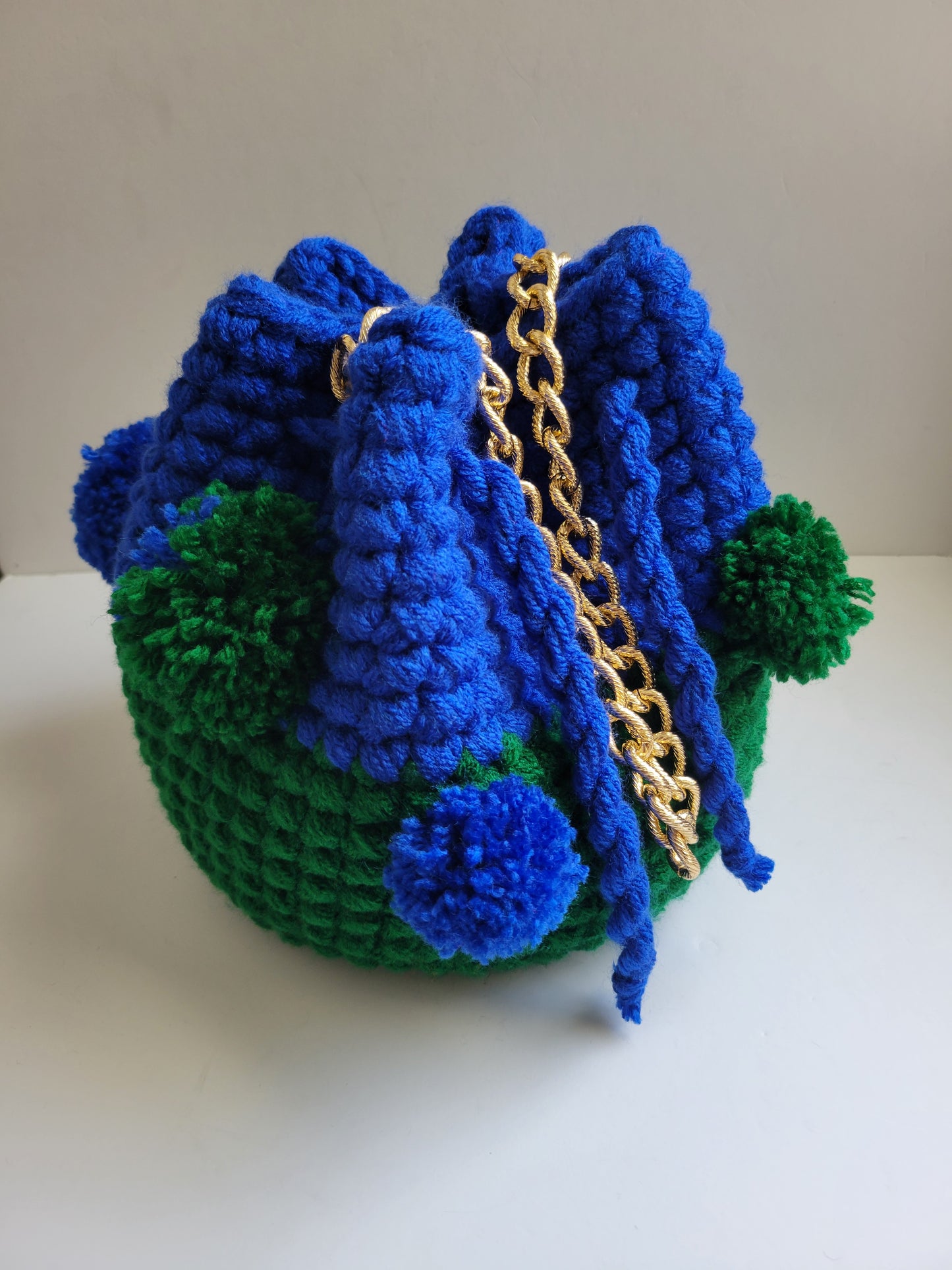 Prima Donna | Blue Green Colorblock Pompom Mia