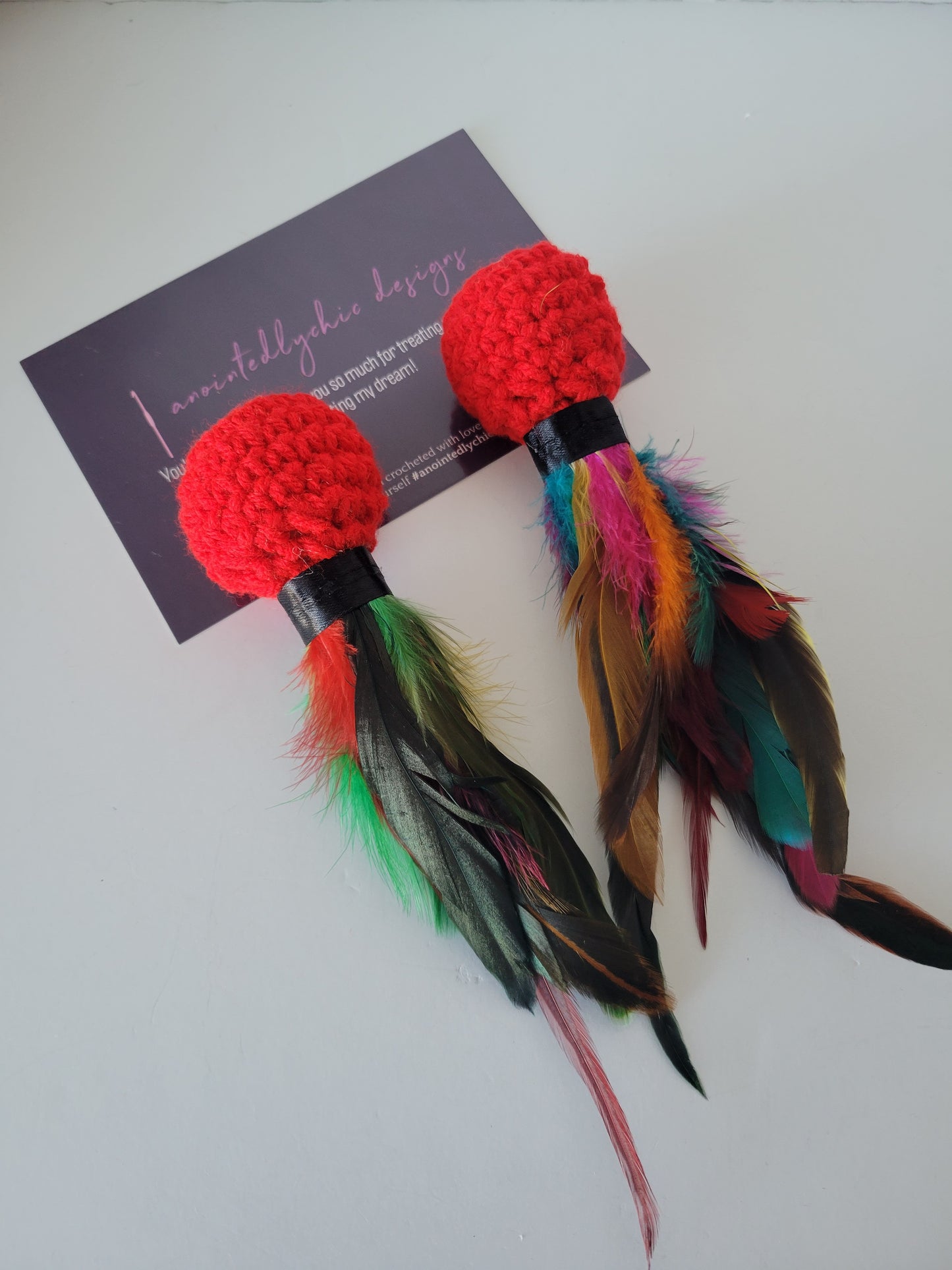 Red Rainbow Feather