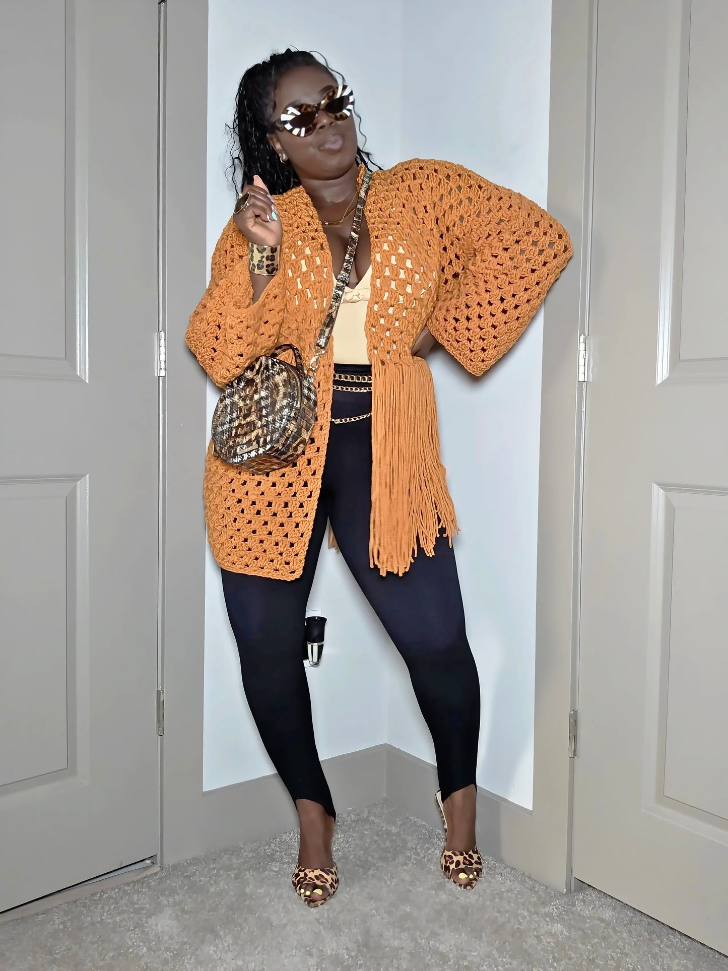 Half Fringe Cardi