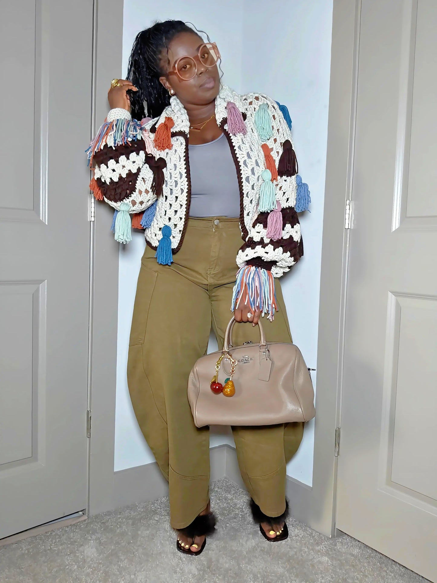 Tassel Me Crop Cardigan