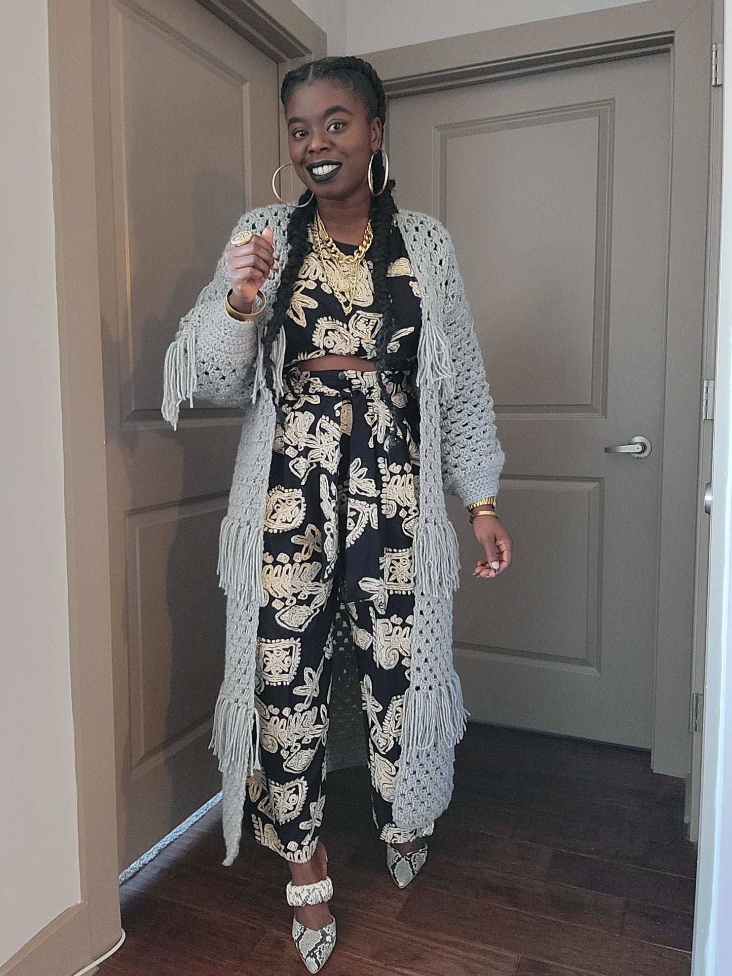 Accent Fringe Cardigan