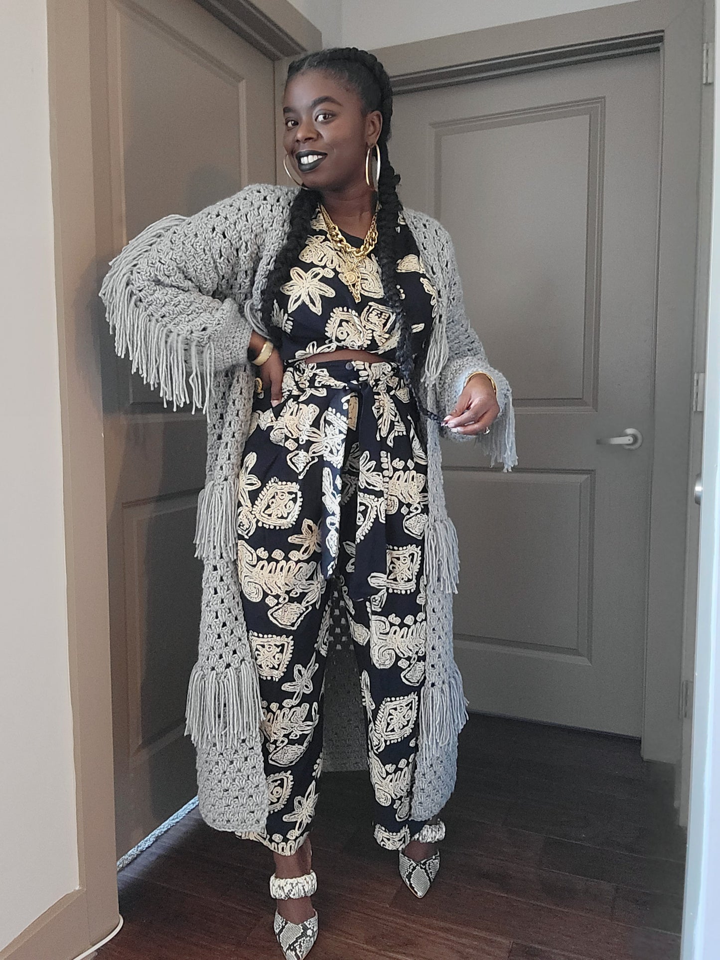 Accent Fringe Cardigan