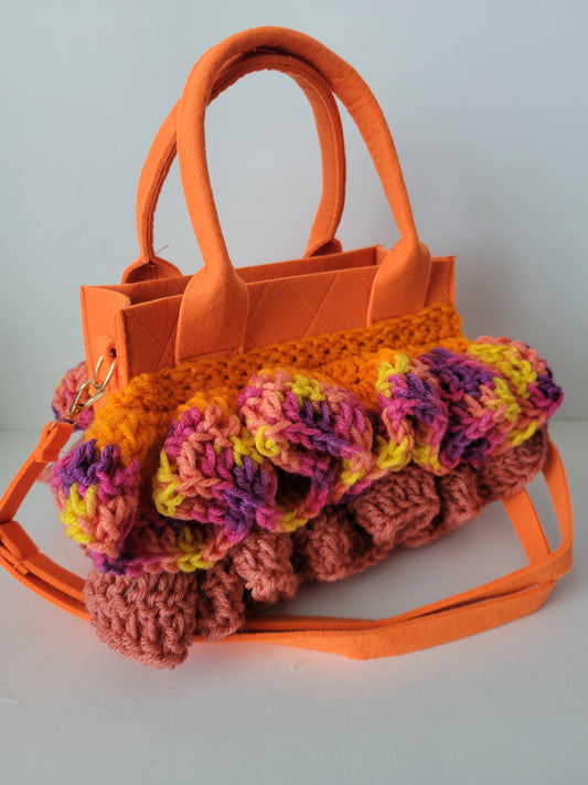 Tropic Orange Ruffle Felt Ava