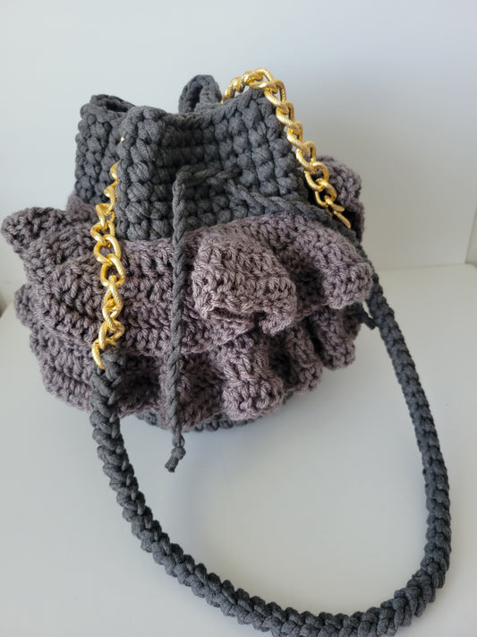 Charcoal Gray Ruffle Mia