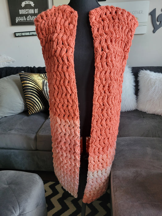 Ombre Coral Chunky Vest