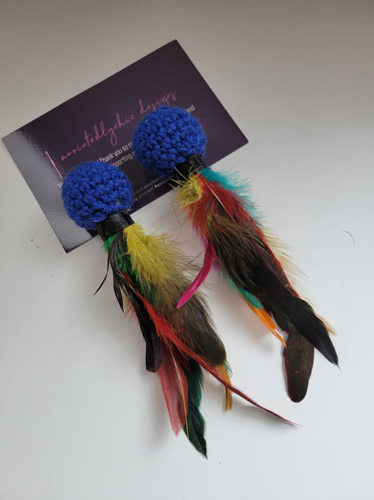 Blue Rainbow Feather