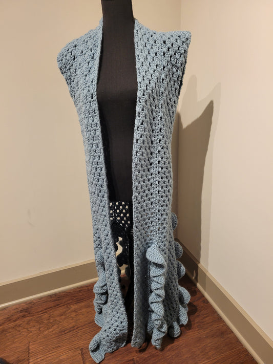 Blue Teal Vest Cardigan