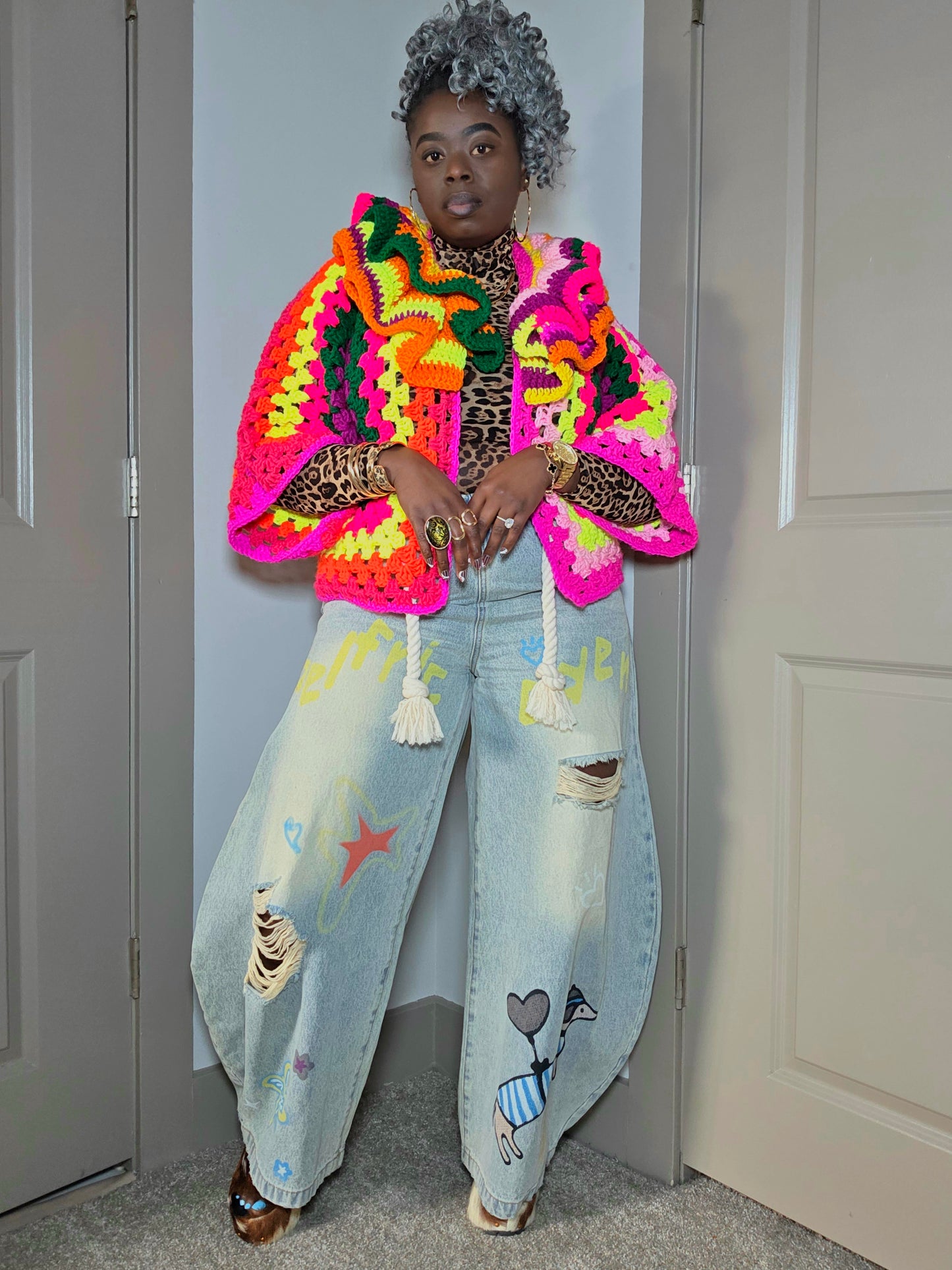 Drama Ruffle Collar Cardi