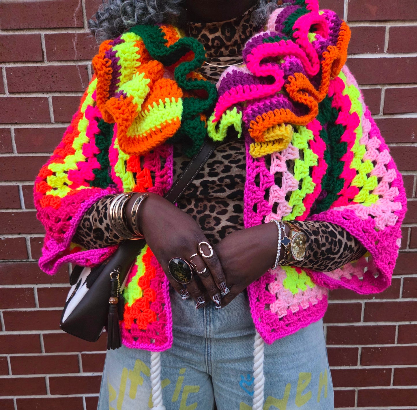 Drama Ruffle Collar Cardi