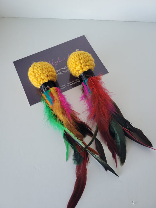Yellow Rainbow Feather