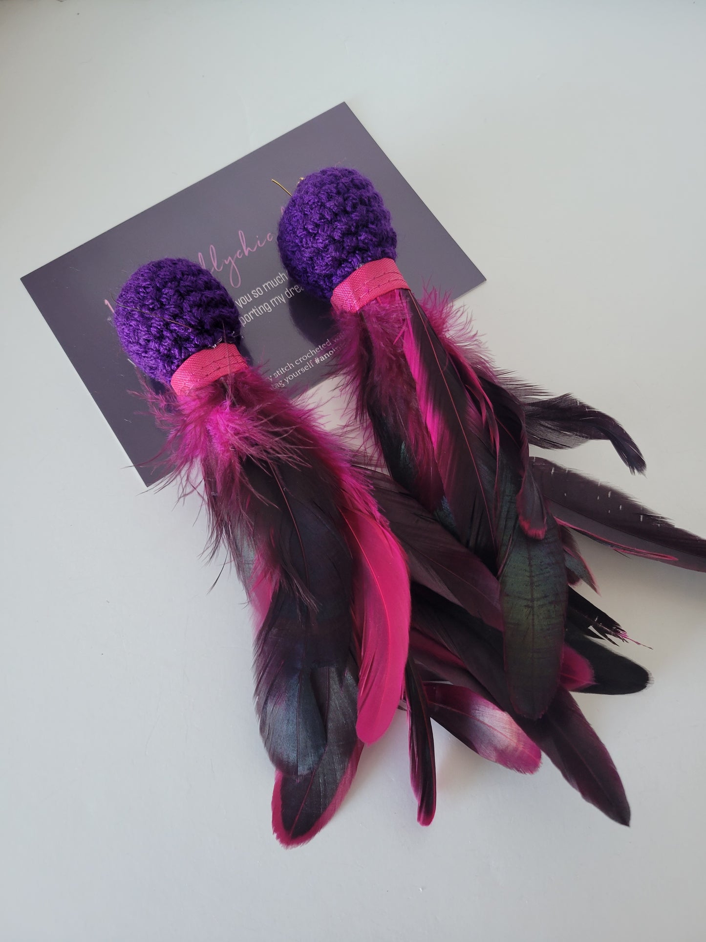 Dark Royal Purple Feather