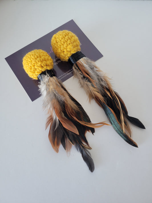 Yellow Brown Feather