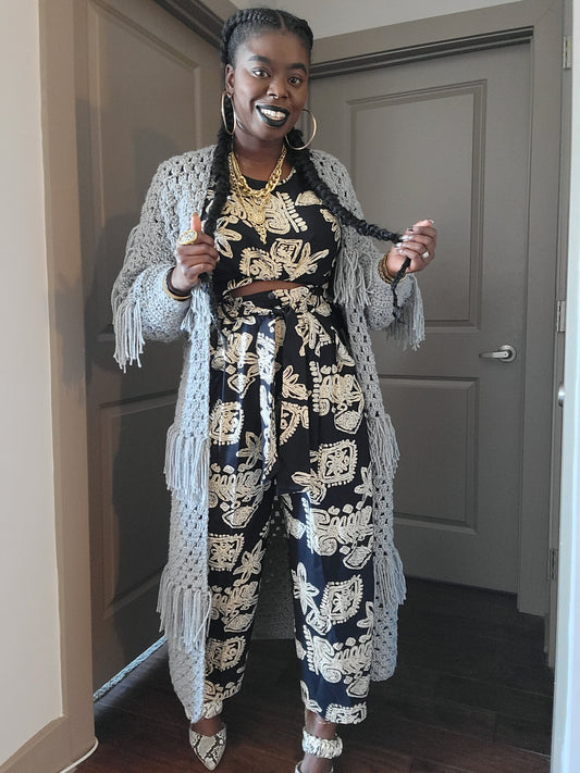 Accent Fringe Cardigan