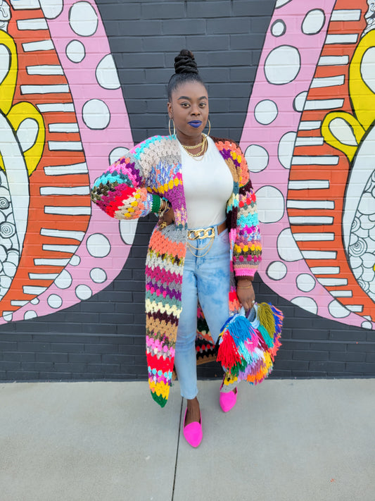 Multicolor Maxi Cardigan